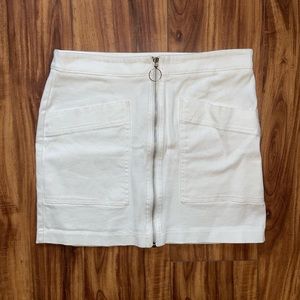 Denim White O-Ring Skirt